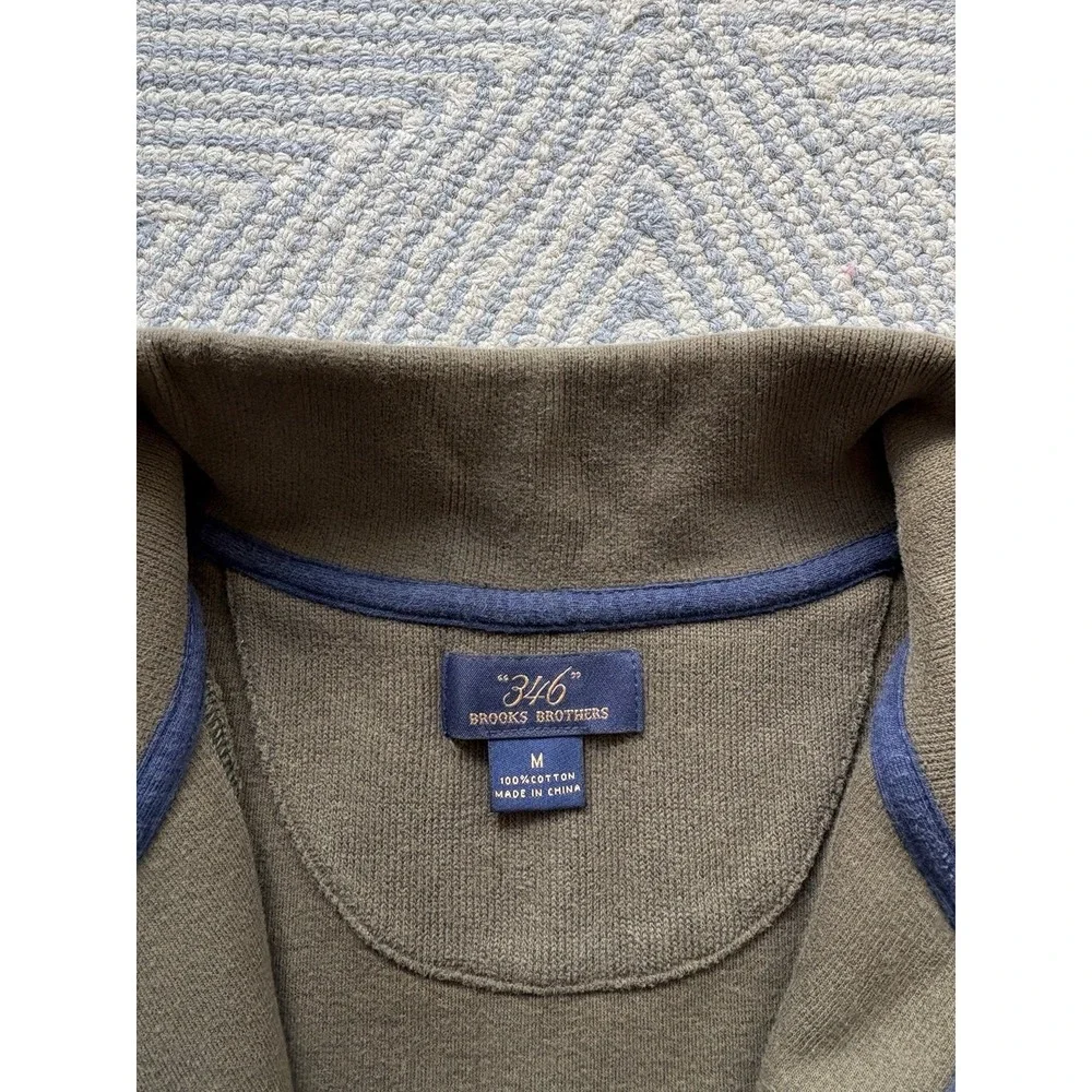 Brooks Brothers‎ 346 Quarter Zip Sweater - Green - Medium